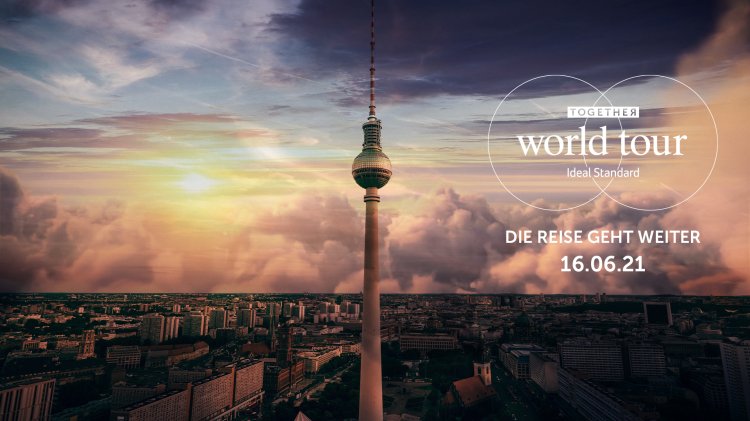 Ideal Standard World Tour Blick über Berlin bei Sonnenuntergang